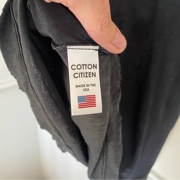 cotton Citizen Black Distressed Basic Short Sleeve TShirt Small - Picture 6 of 7